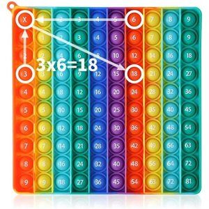 Numbers Multiplication Math Toys Popit Stress Relieving Fidget Learning Game Toy
